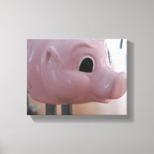 MS Piggy  Speelgoed Canvas Afdruk
