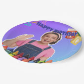 Ms.Rachel Custom Birthday Plates Papieren Bordje (Gekanteld)