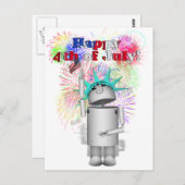 Ms Robo-x9 viert 4 juli! Briefkaart (Voorkant / Achterkant)