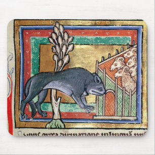 MS Roy A wolf buiten een schaap Muismat