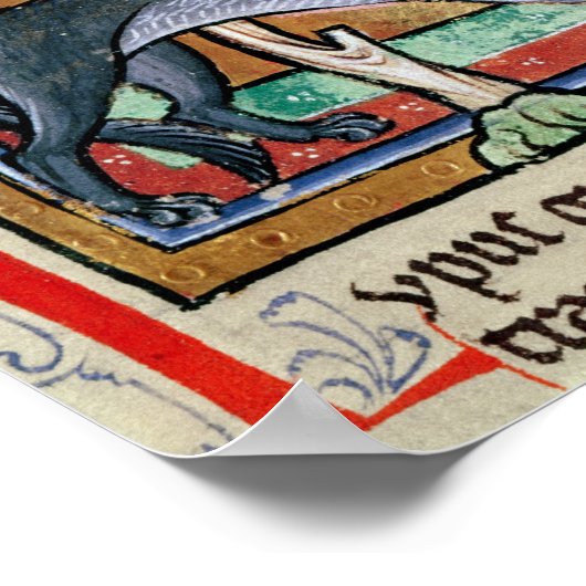 MS Roy A wolf buiten een schaap Poster (Hoek)