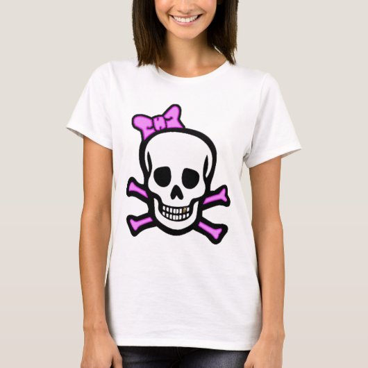 Ms Skull & Crossbones met Gold Tooth T-shirt (Voorkant)