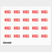 Ms Stamp Ronde Sticker (Vel)