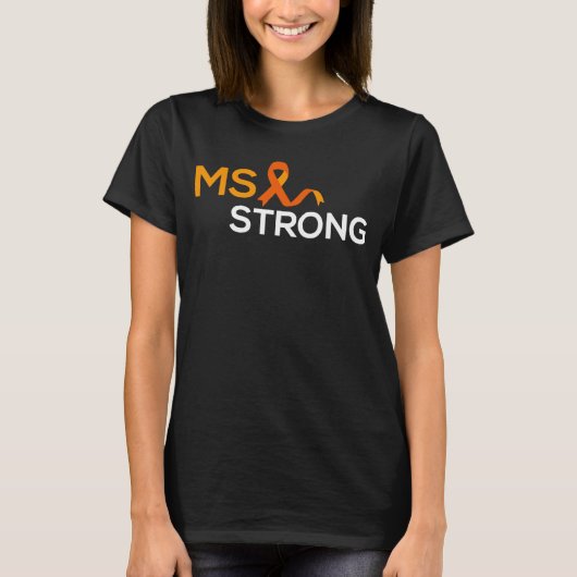 MS STRONG Women Warrior Multiple Sclerosis Awarene T-shirt (Voorkant)