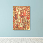 Ms Supp. Pers.Genghis Khan en zijn vrouw Canvas Afdruk (Insitu (Houten vloer))