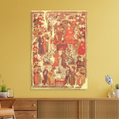 Ms Supp. Pers.Genghis Khan en zijn vrouw Canvas Afdruk (Insitu (Woonkamer))