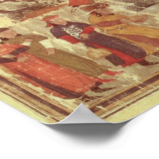 Ms Supp. Pers.Genghis Khan en zijn vrouw Poster (Hoek)