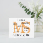 MS Survivor - vrouw Briefkaart (Staand voorkant)