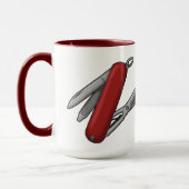 M's Swiss Style Multitool Knife Mok voor vaders (Links)