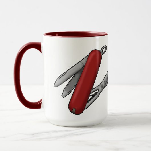 M's Swiss Style Multitool Knife Mok voor vaders (Links)