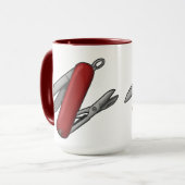 M's Swiss Style Multitool Knife Mok voor vaders (Voorkant links)