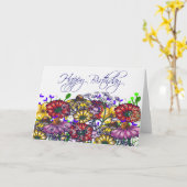 Ms Taylor Verjaardag Kaart (Gele Bloem)