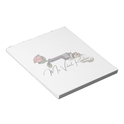 Ms. Velvet Revolver Brand Logo 2025 Notitieblok (Schuin)