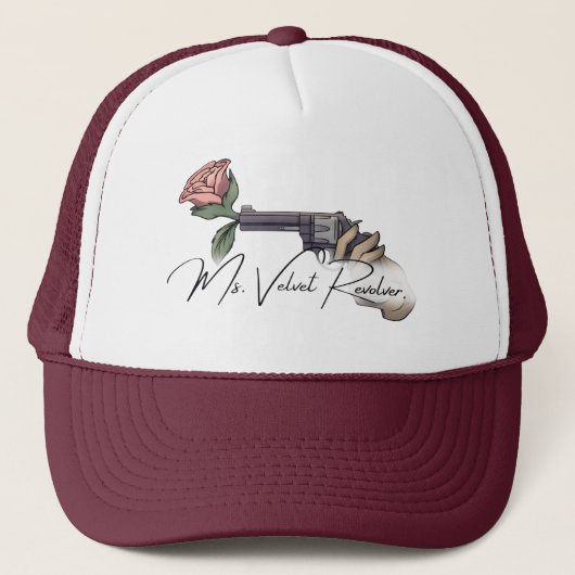 Ms. Velvet Revolver Brand Logo 2025 Trucker Pet (Voorkant)