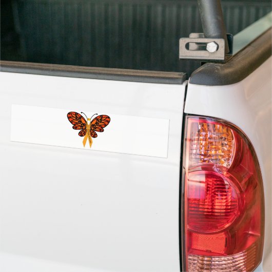 MS Vlinder Bumpersticker (Op Truck)
