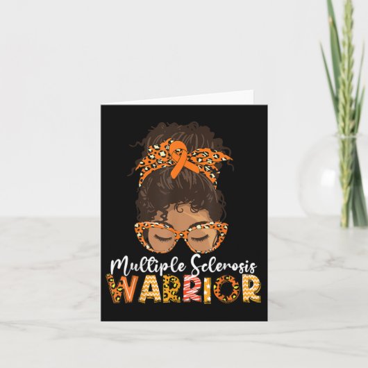 MS Warrior Messy Bun - multiple sclerose A Kaart (Voorkant)