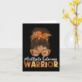 MS Warrior Messy Bun - multiple sclerose A Kaart (Gele Bloem)