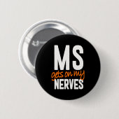 MS Warrior - MS Gets Ronde Button 5,7 Cm (Voorkant /achterkant)