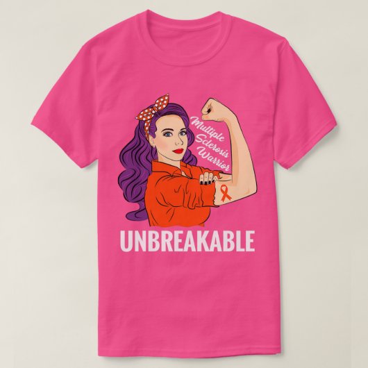 MS Warrior niet breekbaar T-shirt (Design voorkant)
