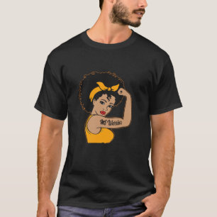 MS Warrior Onbreekbare Multiple Sclerose Afro Bla T-shirt