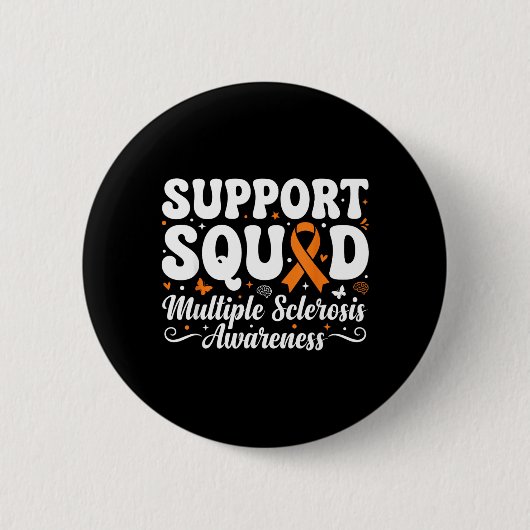 MS Warrior Ondersteuningsteam Multiple Sclerose Ronde Button 5,7 Cm (Voorkant)