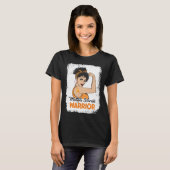 MS Warrior Oranje rib T-shirt (Voorkant volledig)
