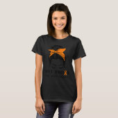 Ms Warrior Rommelige Knot - Multiple Sclerose Bewu T-shirt (Voorkant volledig)