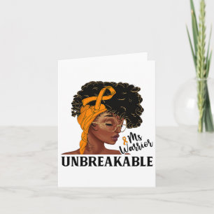 Ms Warrior Unbreakable Black Woman Corps Bewustzij Kaart