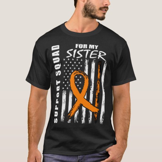MS Zus Multiple Sclerose Bewustzijn VS Vlag Fa T-shirt (Voorkant)