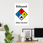 MSDS-waarschuwing voor ethanol Poster (Thuiskantoor)