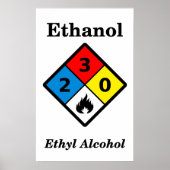 MSDS-waarschuwing voor ethanol Poster (Voorkant)