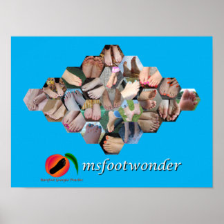 msfootwonder Feet Collage Poster