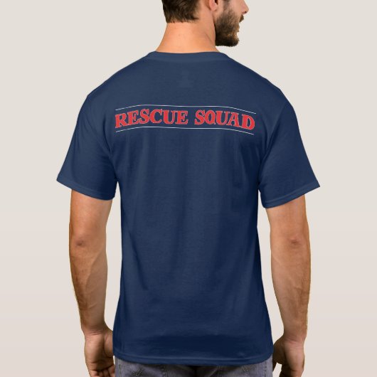 MSG 2019 Rescue Squad Shirt - Red Letters on Navy (Achterkant)