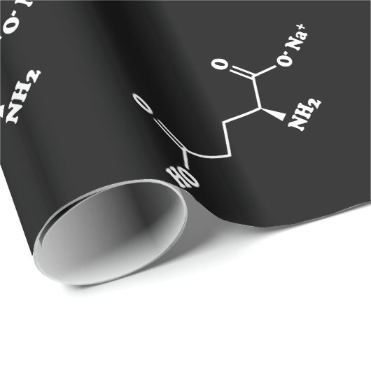 MSG Mononatrium glutamaat Molecule Chemische formu Cadeaupapier (Rol Hoek)
