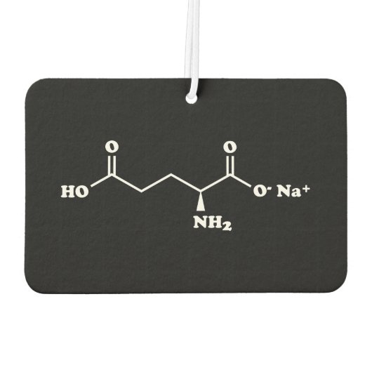 MSG Mononatrium glutamaat Molecule Chemische formu Luchtverfrisser (Achterkant)