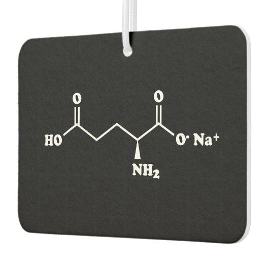 MSG Mononatrium glutamaat Molecule Chemische formu Luchtverfrisser (Links)