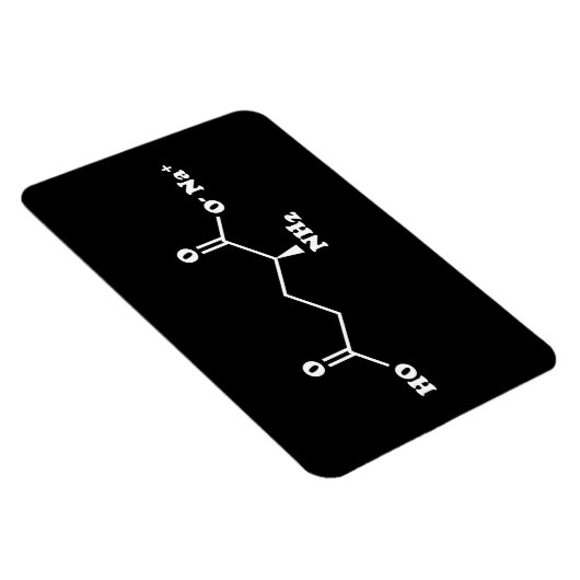 MSG Mononatrium glutamaat Molecule Chemische formu Magneet (Rechterzijde)