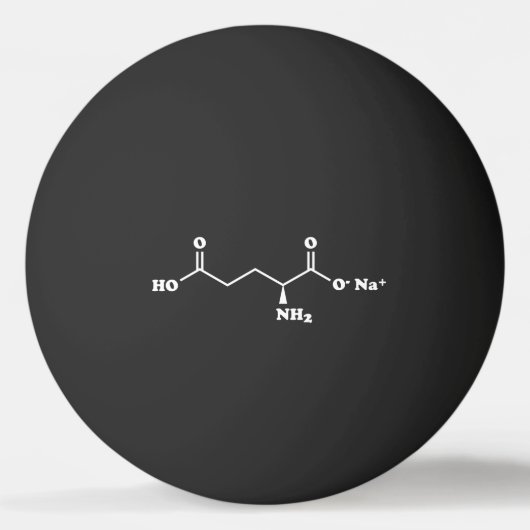 MSG Mononatrium glutamaat Molecule Chemische formu Pingpongbal (Voorkant)