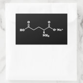 MSG Mononatrium glutamaat Molecule Chemische formu Rechthoekige Sticker (Tas)