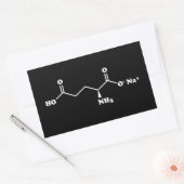 MSG Mononatrium glutamaat Molecule Chemische formu Rechthoekige Sticker (Envelop)