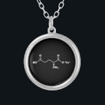 MSG Mononatrium glutamaat Molecule Chemische formu Zilver Vergulden Ketting<br><div class="desc">MSG Mononatrium glutamaat Moleculair ~ Chemisch Skelet Structuur Organische Samenstelling. Wereldbol Trotters is gespecialiseerd in idiosyncratische beelden van rond het wereldbol. Hier vindt u unieke Wenskaarten,  Briefkaarten,  Posters,  Muismatten en meer.</div>