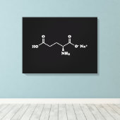 MSG Mononatriumglutamaat Molecuul Chemische Formul Canvas Afdruk (Insitu (Houten vloer))