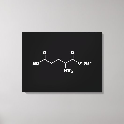MSG Mononatriumglutamaat Molecuul Chemische Formul Canvas Afdruk (Voorkant)