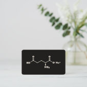 MSG Mononatriumglutamaat Molecuul Chemische Formul Visitekaartje (Staand voorkant)