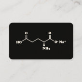 MSG Monosodium Glutamate Molecule Chemical Formula Visitekaartje (Voorkant)
