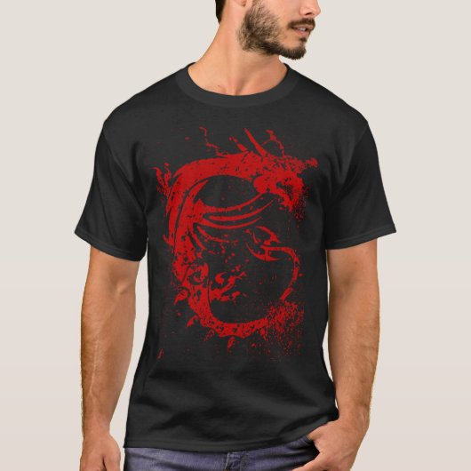 Msi Logo grafische theebrokken voor mannen - vinta T-shirt (Voorkant)