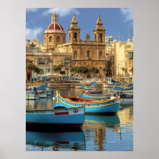 Msida Malta Travel Poster (Voorkant)