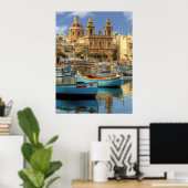 Msida Malta Travel Poster (Thuiskantoor)