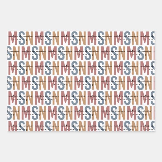 MSN Master of Science in het Afstuderen Verpleegku Inpakpapier Vel (Voorkant)