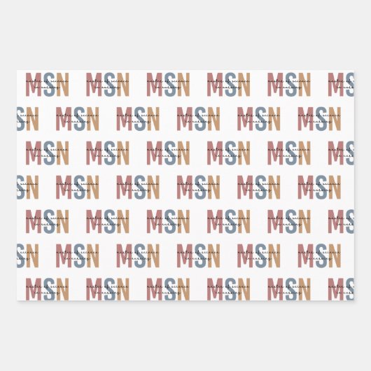 MSN Master of Science in het Afstuderen Verpleegku Inpakpapier Vel (Voorkant 3)